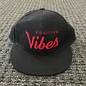 💥Men’s SnapBack Hat | “Positive Vibes” | Black and Red💥